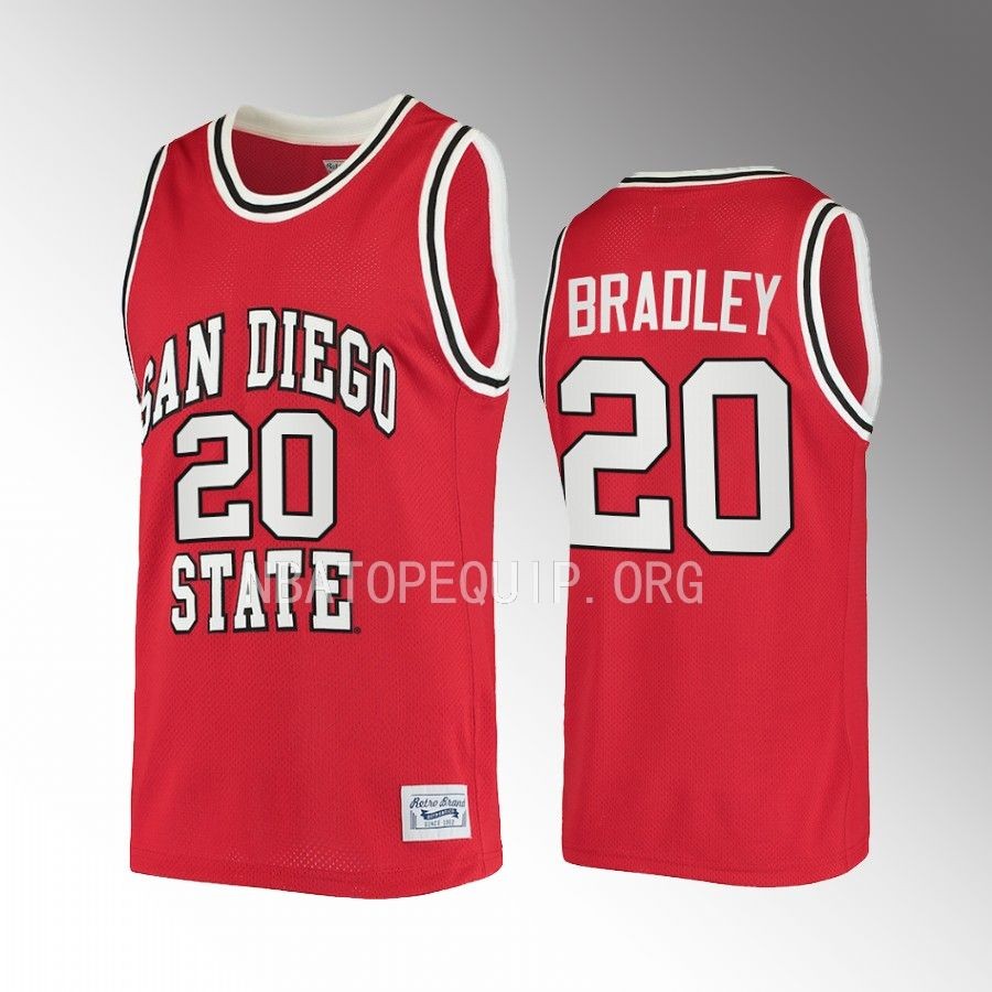San Diego State Aztecs Matt Bradley Jersey 2022-23 Retro  Red Uniform