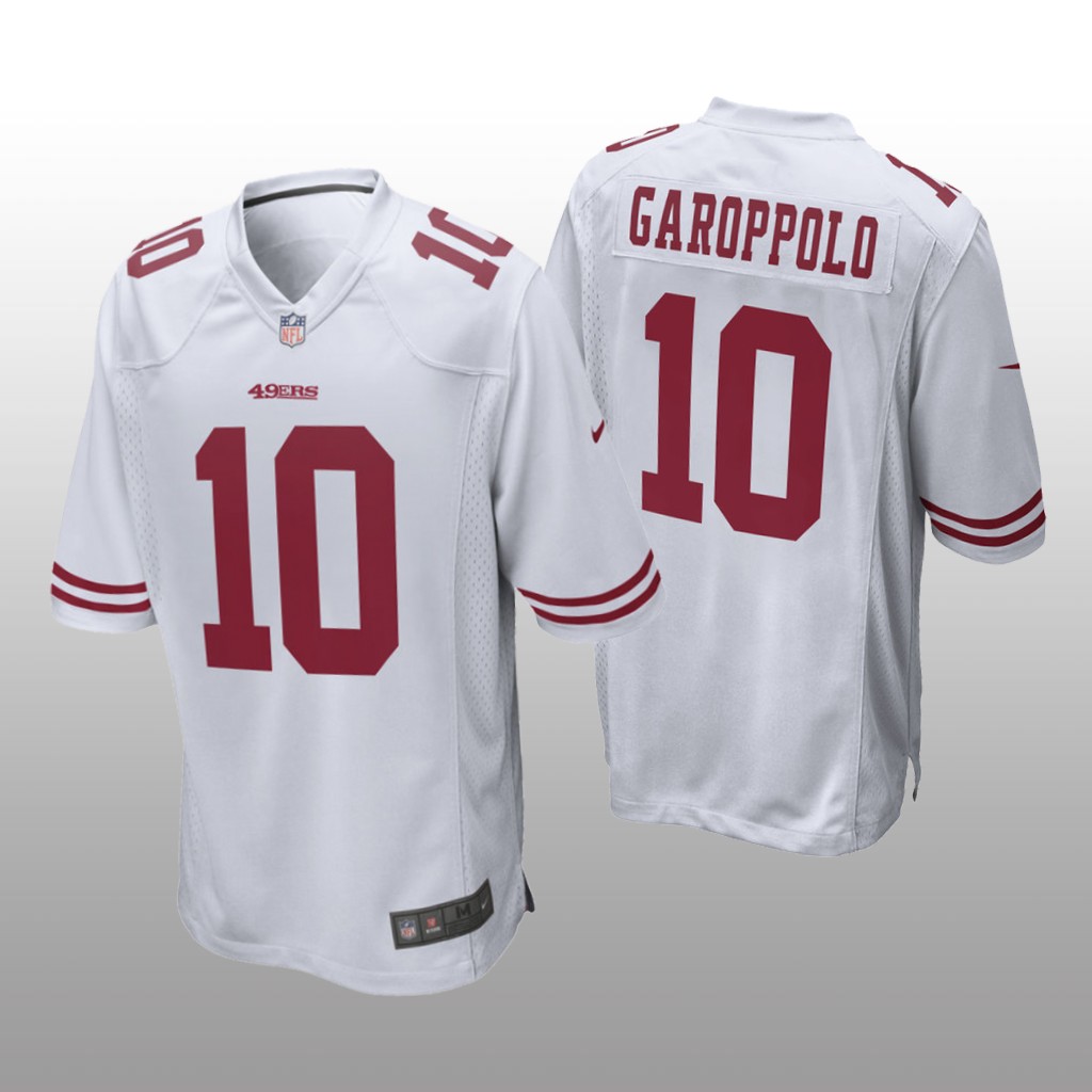 San Francisco 49ers #10 White Men Jimmy Garoppolo Game Jersey