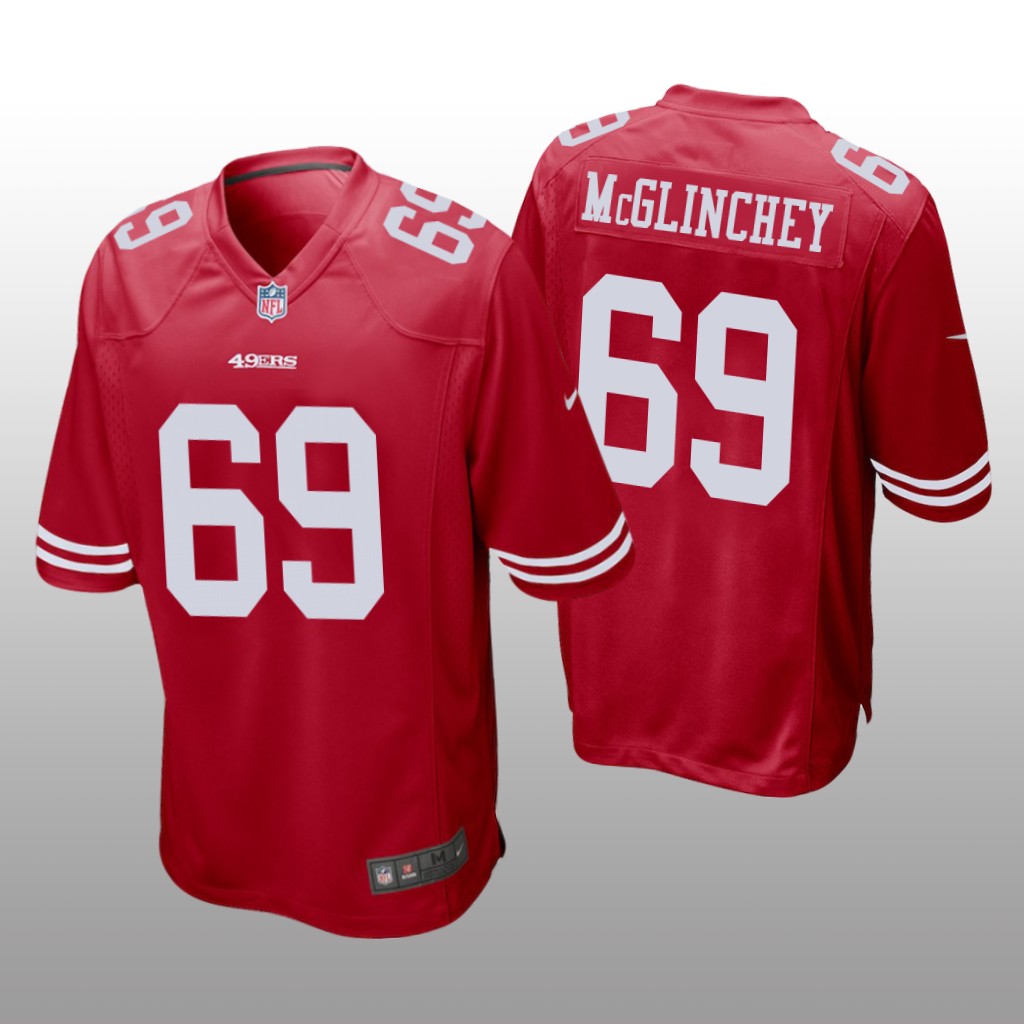San Francisco 49ers #69 Scarlet Men's Mike McGlinchey Game Jersey