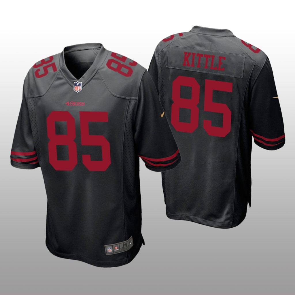 San Francisco 49ers #85 Black Men's George Kittle Game Jersey