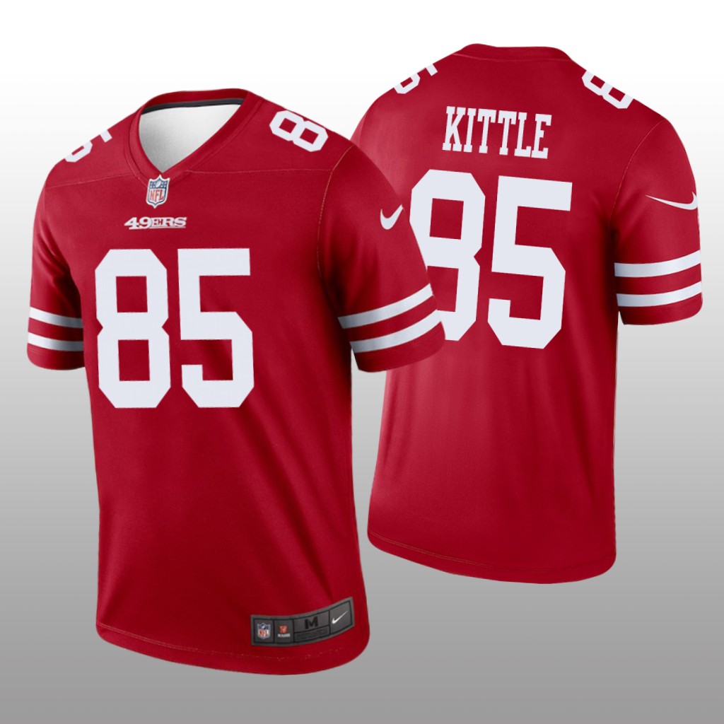 San Francisco 49ers #85 George Kittle Scarlet legend color rush Jersey - Men's