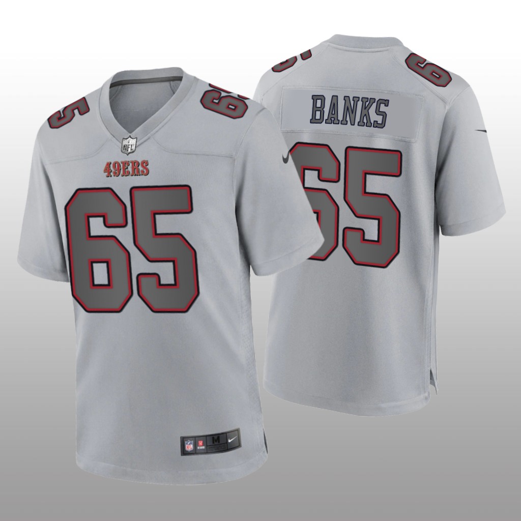 San Francisco 49ers Aaron Banks Gray Jersey Atmosphere Fashion Game - Men's