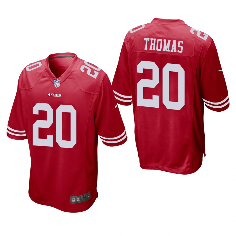 San Francisco 49ers Ambry Thomas Scarlet Jersey Game - Men's