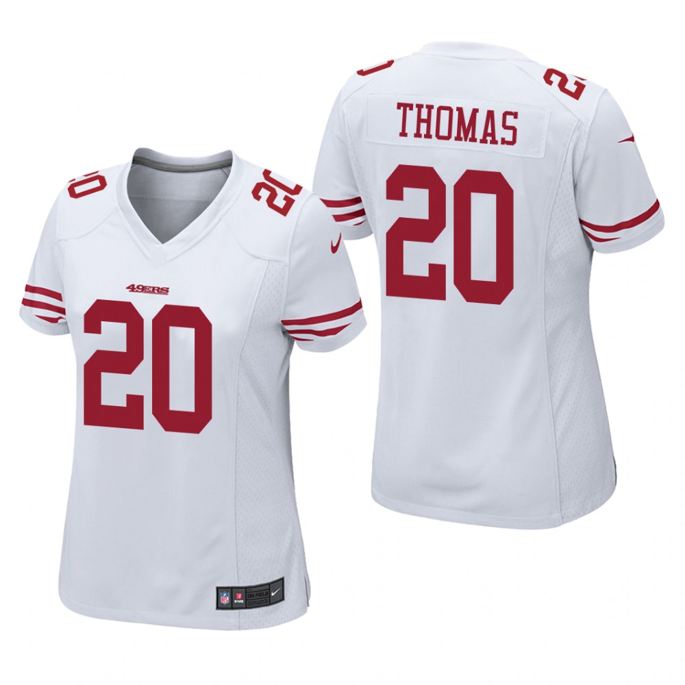 San Francisco 49ers Ambry Thomas White Jersey Game - Women's