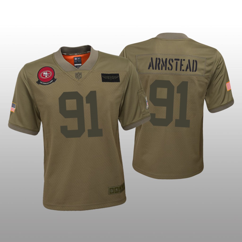 San Francisco 49ers Arik Armstead Camo Game Jersey 2019 Salute to Service - Youth