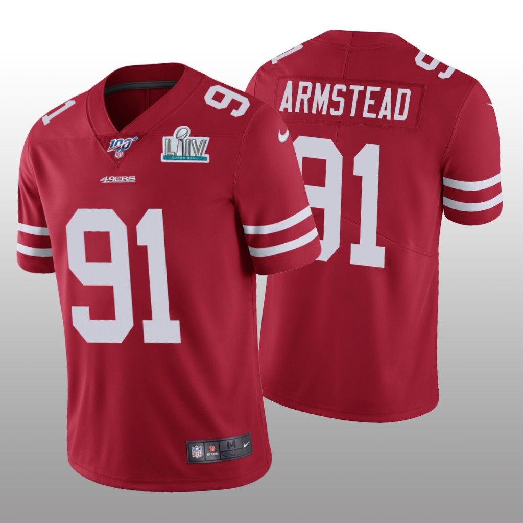 San Francisco 49ers Arik Armstead Scarlet Vapor Limited Jersey Super Bowl LIV - Men's