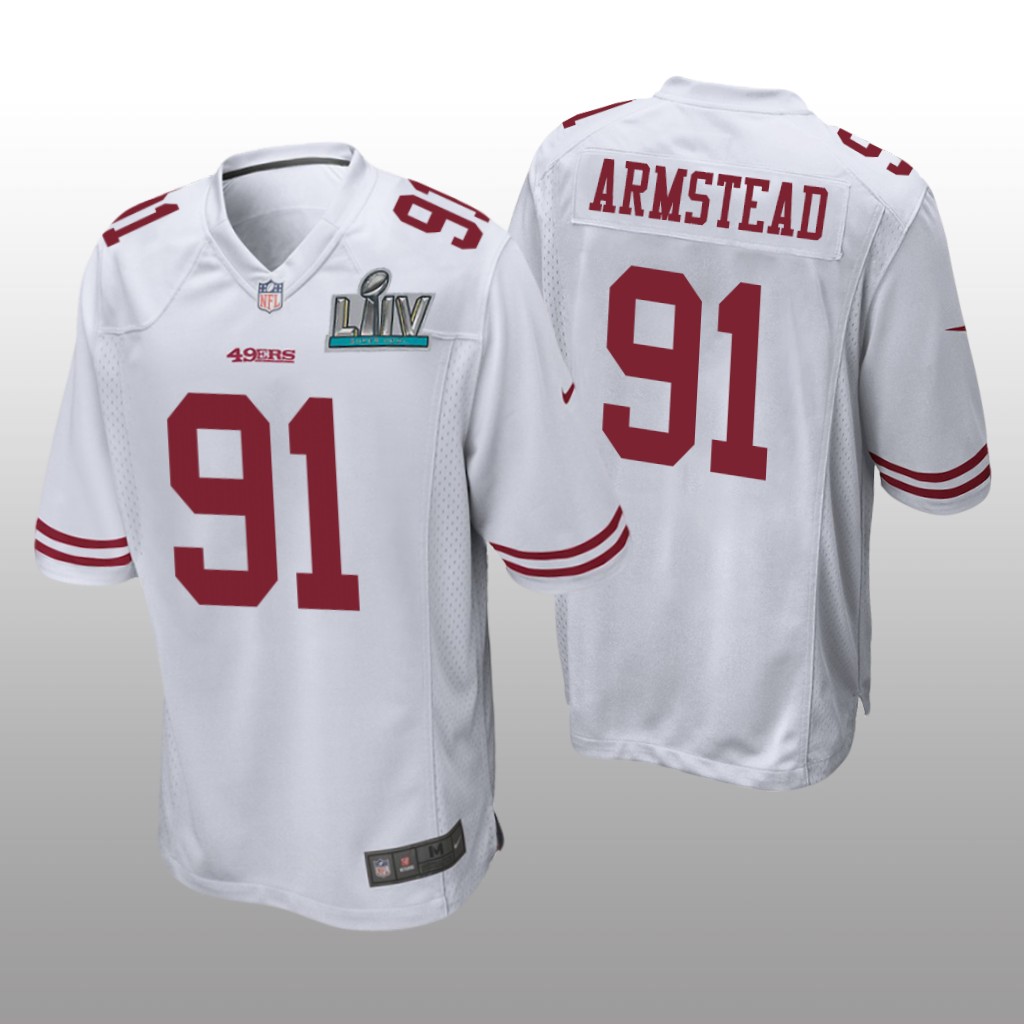 San Francisco 49ers Arik Armstead White Game Jersey Super Bowl LIV - Men's