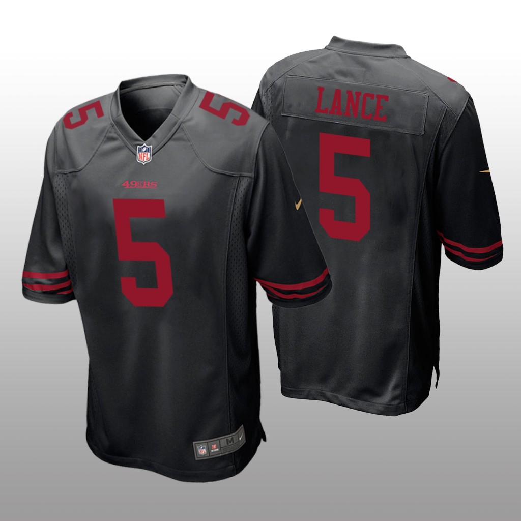San Francisco 49ers Black 2021 NFL Draft Trey Lance Game Jersey