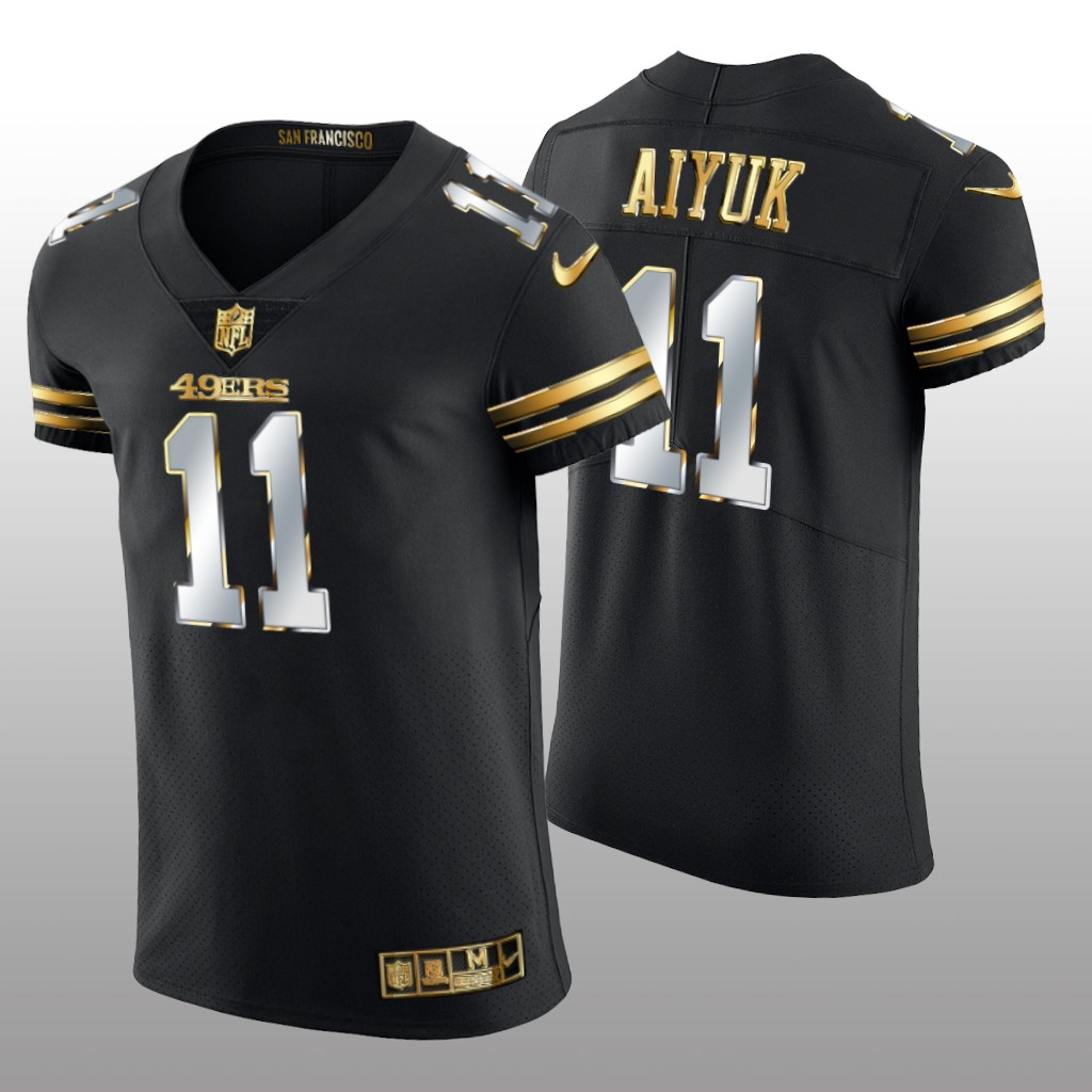 San Francisco 49ers Brandon Aiyuk Black Elite Jersey Golden Edition Men's