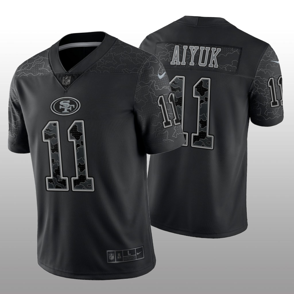 San Francisco 49ers Brandon Aiyuk Black Jersey Reflective Limited  - Men's