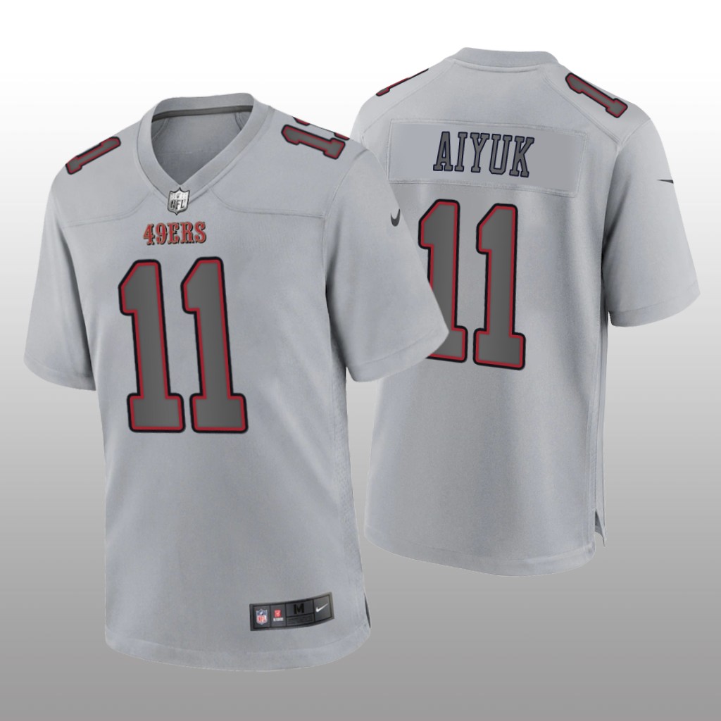 San Francisco 49ers Brandon Aiyuk Gray Jersey Atmosphere Fashion Game - Men's