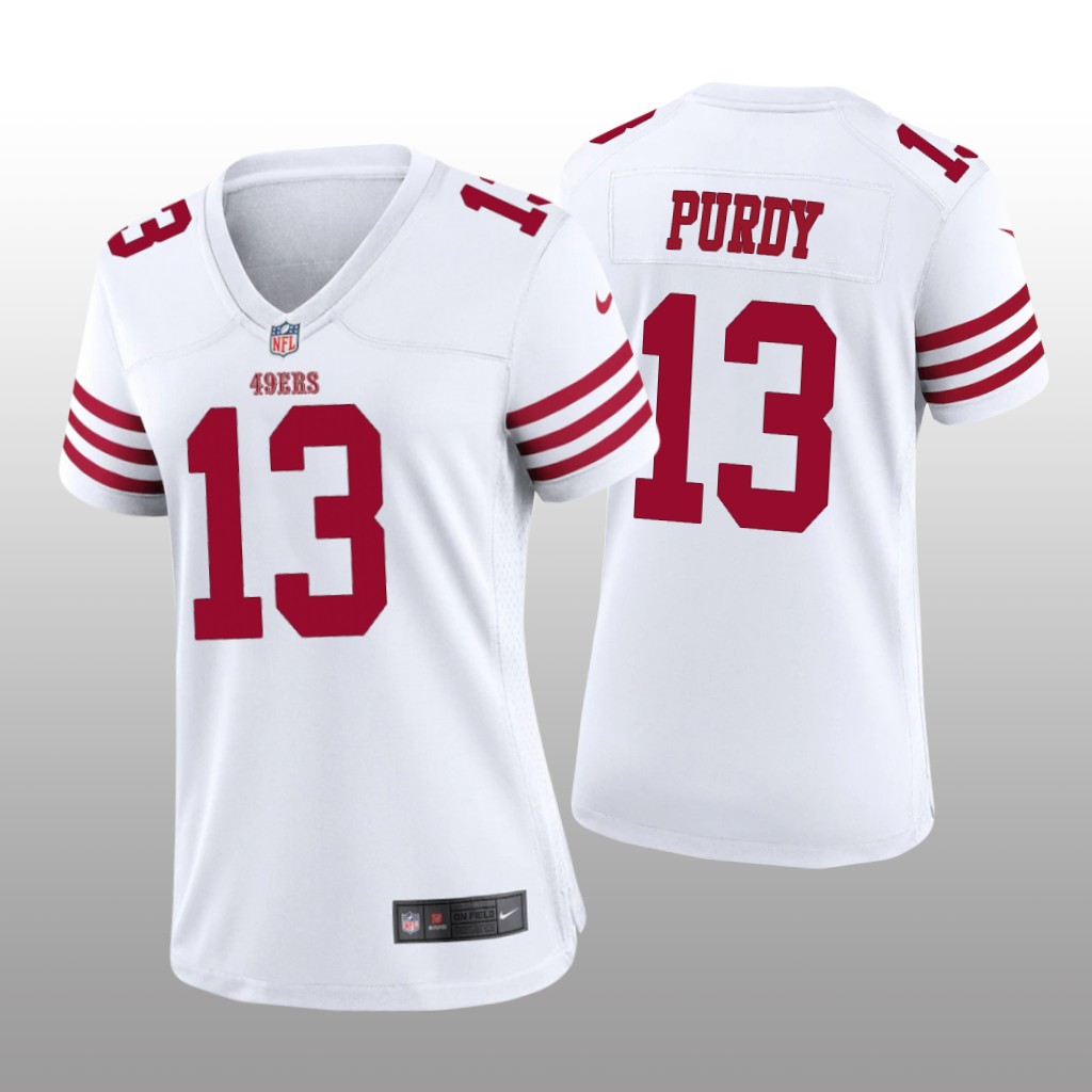 San Francisco 49ers Brock Purdy White Jersey Game - Women's