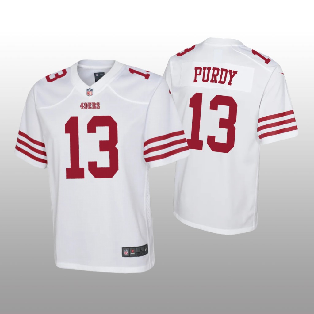 San Francisco 49ers Brock Purdy White Jersey Game - Youth
