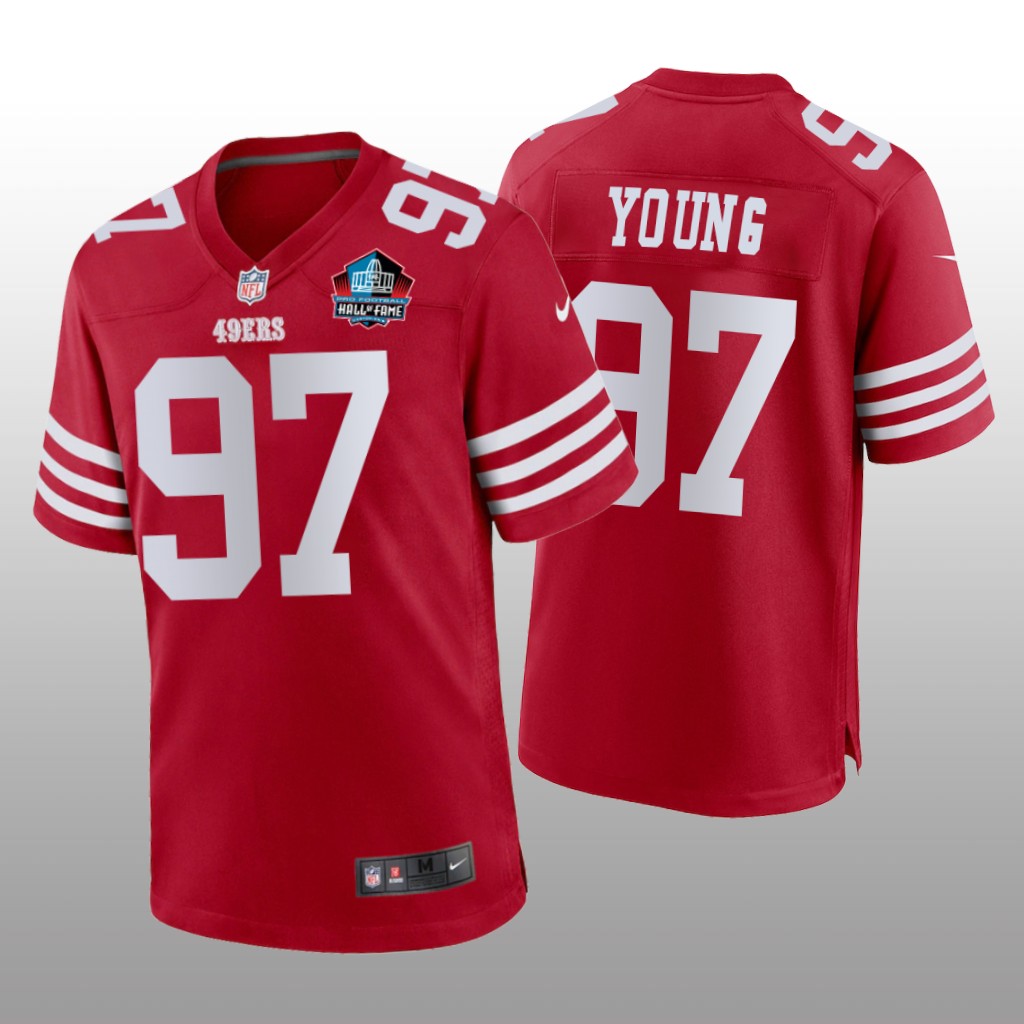 San Francisco 49ers Bryant Young Scarlet Game 2022 Hall of Fame - Men's