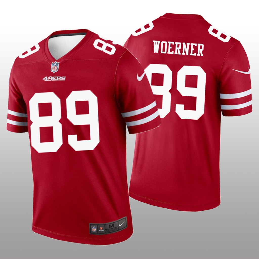 San Francisco 49ers Charlie Woerner Scarlet Jersey Legend - Men's