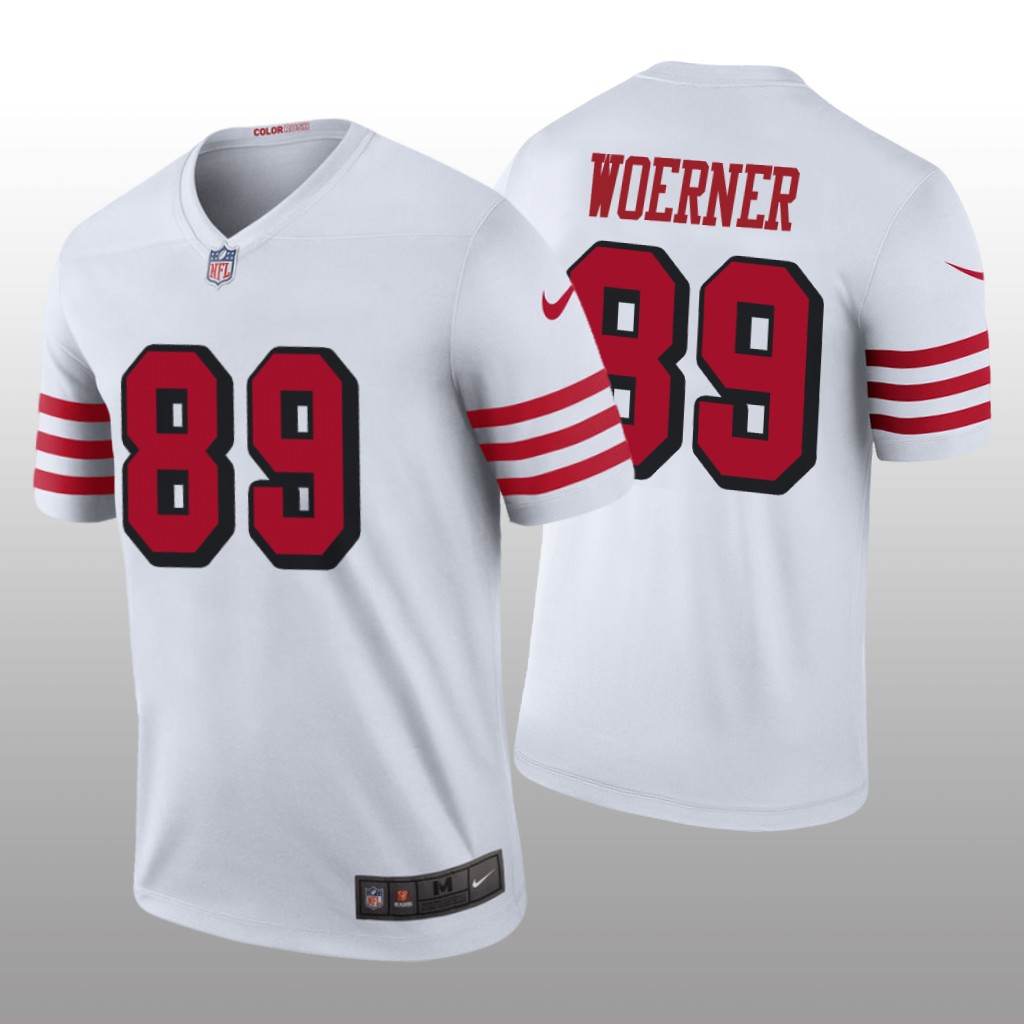 San Francisco 49ers Charlie Woerner White Jersey Color Rush Legend - Men's