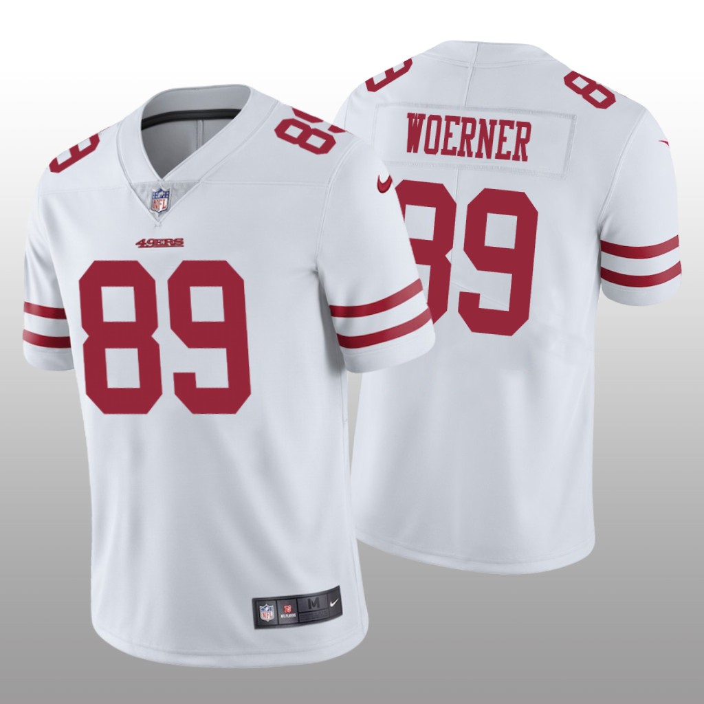 San Francisco 49ers Charlie Woerner White Jersey Vapor Limited - Men's