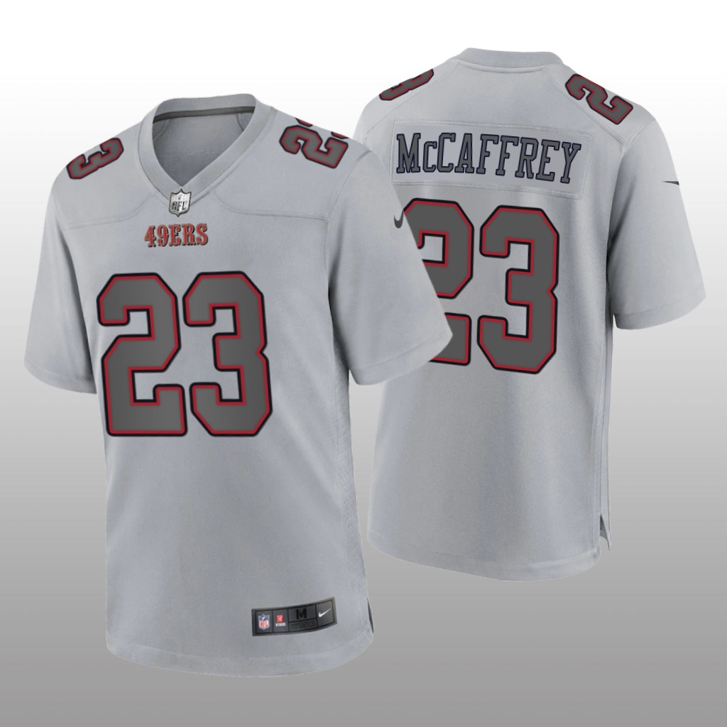 San Francisco 49ers Christian McCaffrey Gray Jersey Atmosphere Fashion Game - Men's