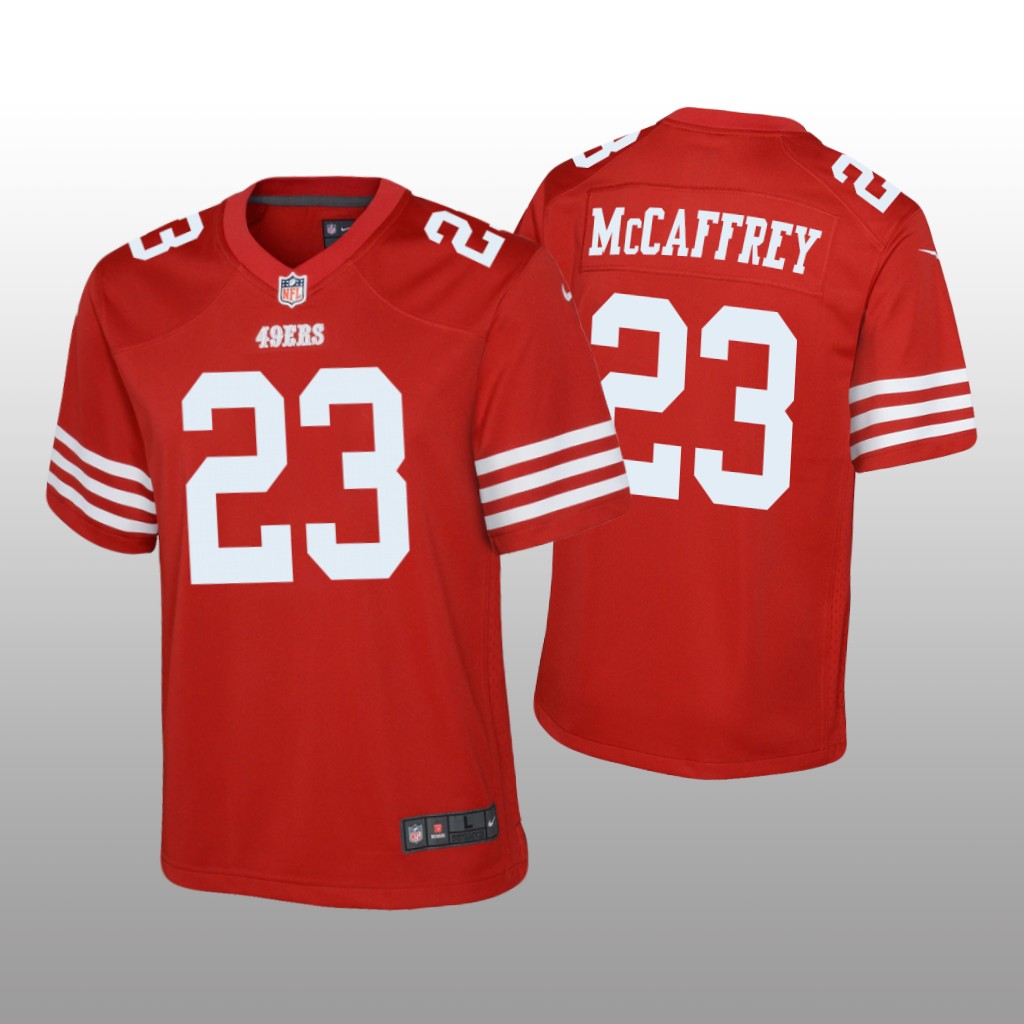 San Francisco 49ers Christian McCaffrey Scarlet Jersey Game - Youth