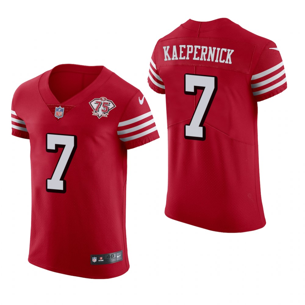 San Francisco 49ers Colin Kaepernick Scarlet Jersey 75th Anniversary Men's