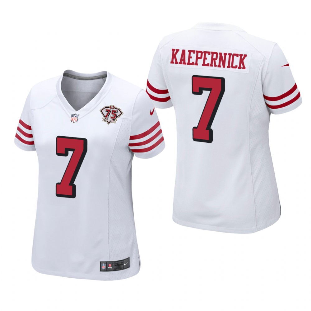 San Francisco 49ers Colin Kaepernick White Jersey 75th Anniversary - Women's