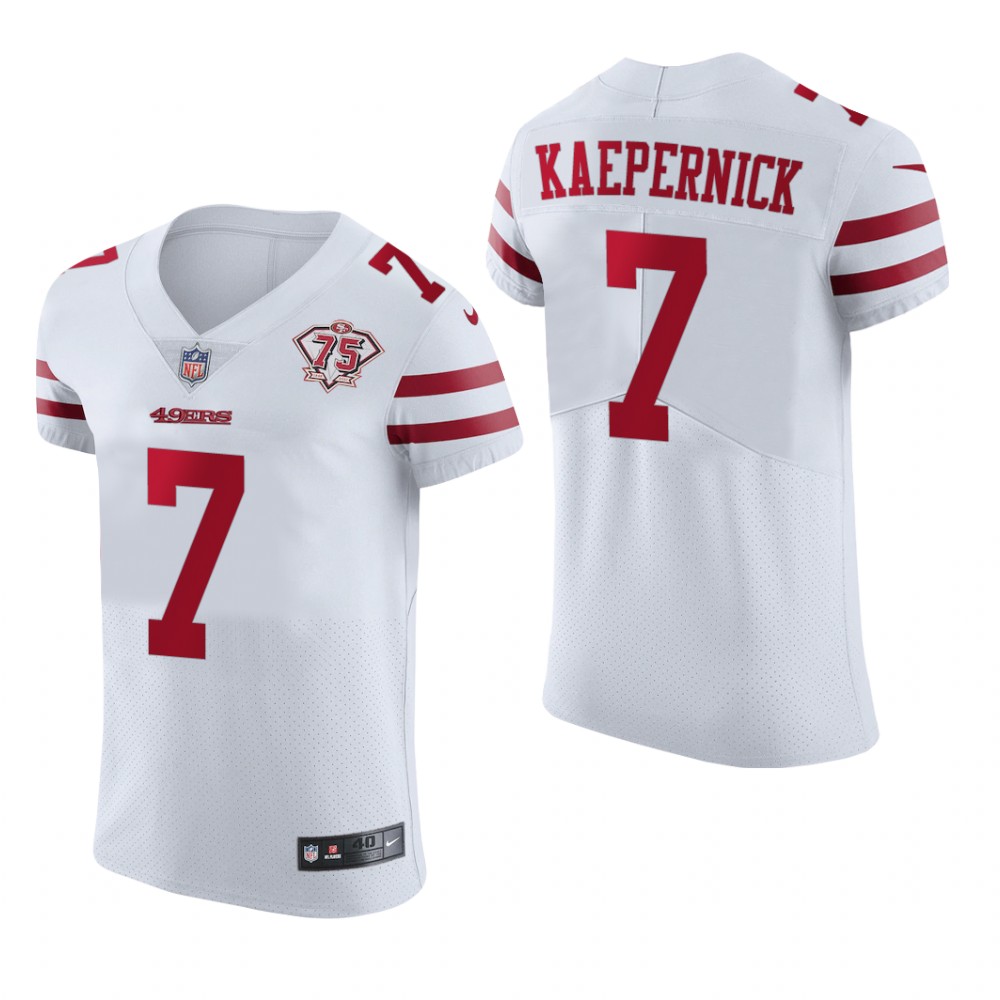 San Francisco 49ers Colin Kaepernick White Jersey 75th Anniversary Men's