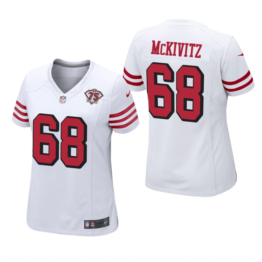 San Francisco 49ers Colton McKivitz White Jersey 75th Anniversary - Women's
