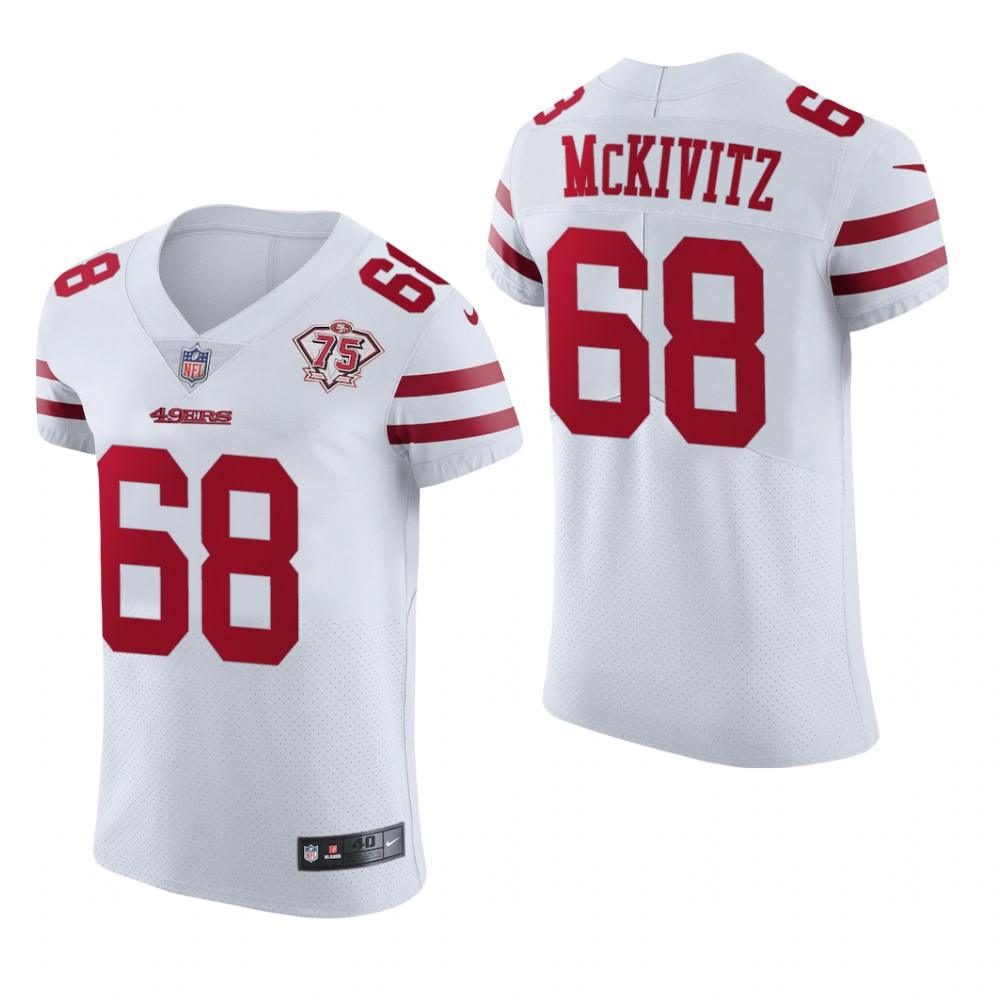 San Francisco 49ers Colton McKivitz White Jersey 75th Anniversary Men's