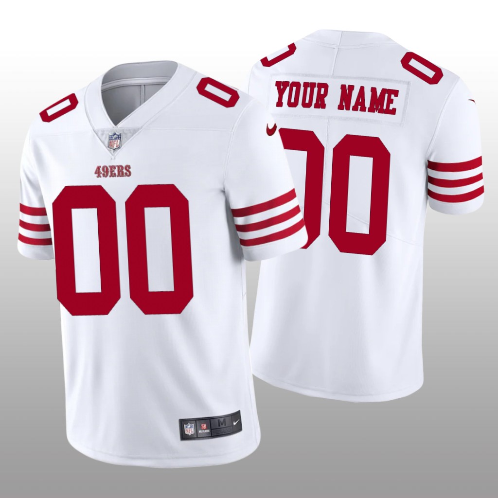 San Francisco 49ers Custom 2022-23 White Vapor Limited - Men's