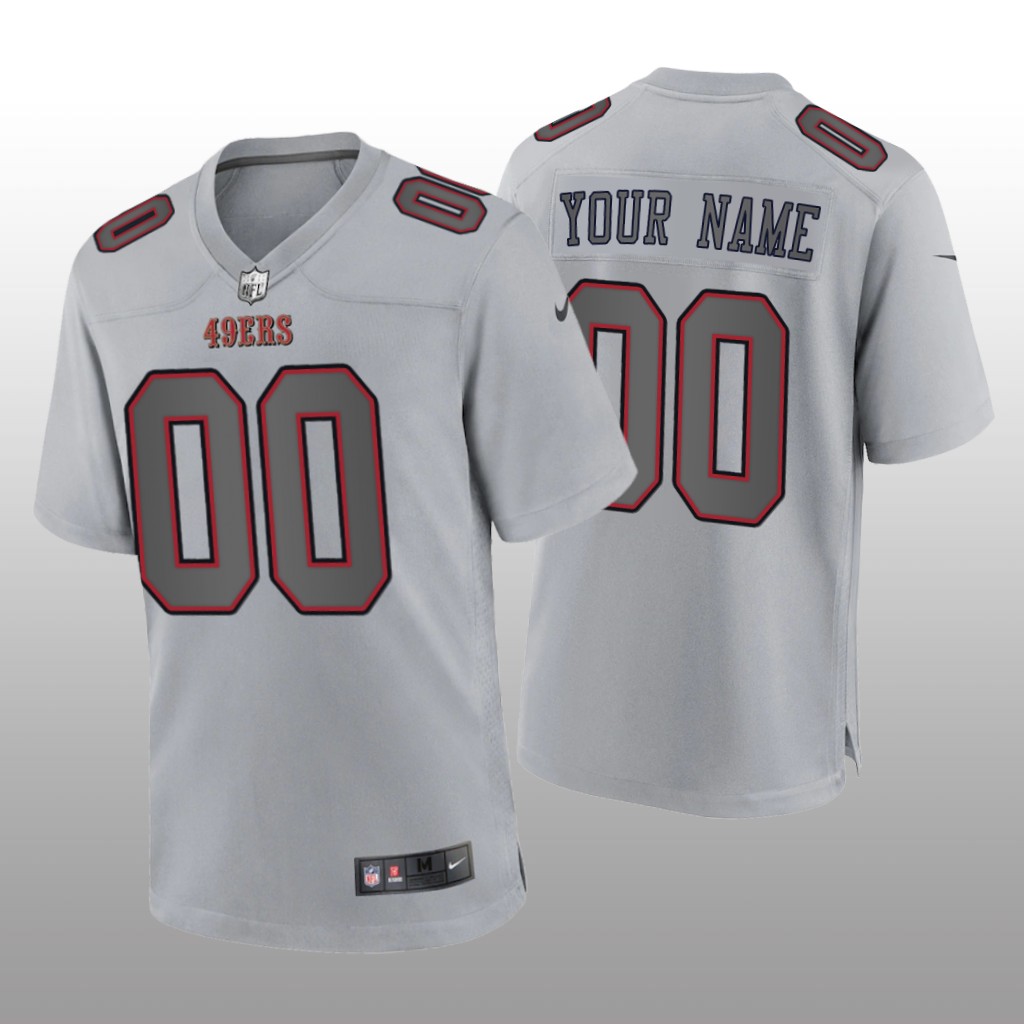 San Francisco 49ers Custom Gray Jersey Atmosphere Fashion Game - Men's