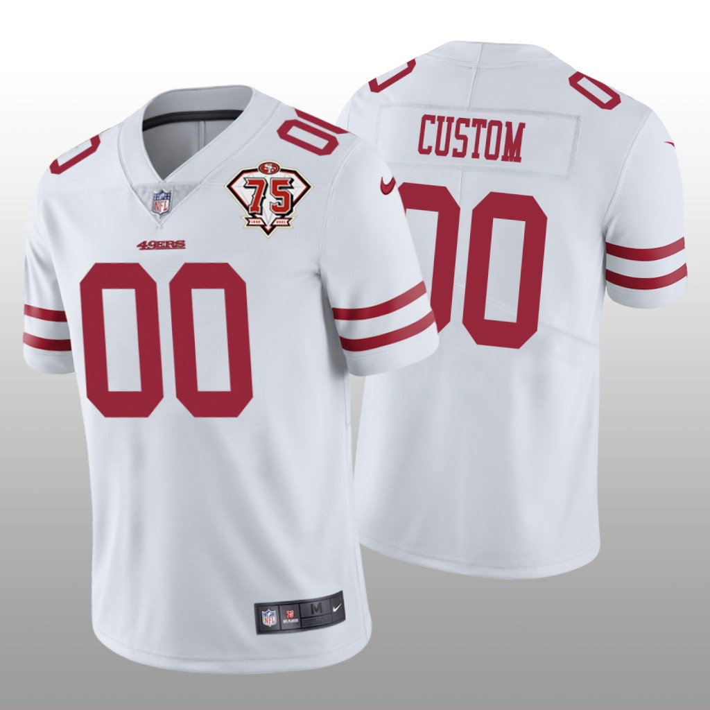 San Francisco 49ers Custom White Limited 75th Anniversary Patch - Men's