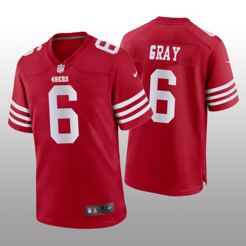 San Francisco 49ers Danny Gray Scarlet Jersey Game - Men's