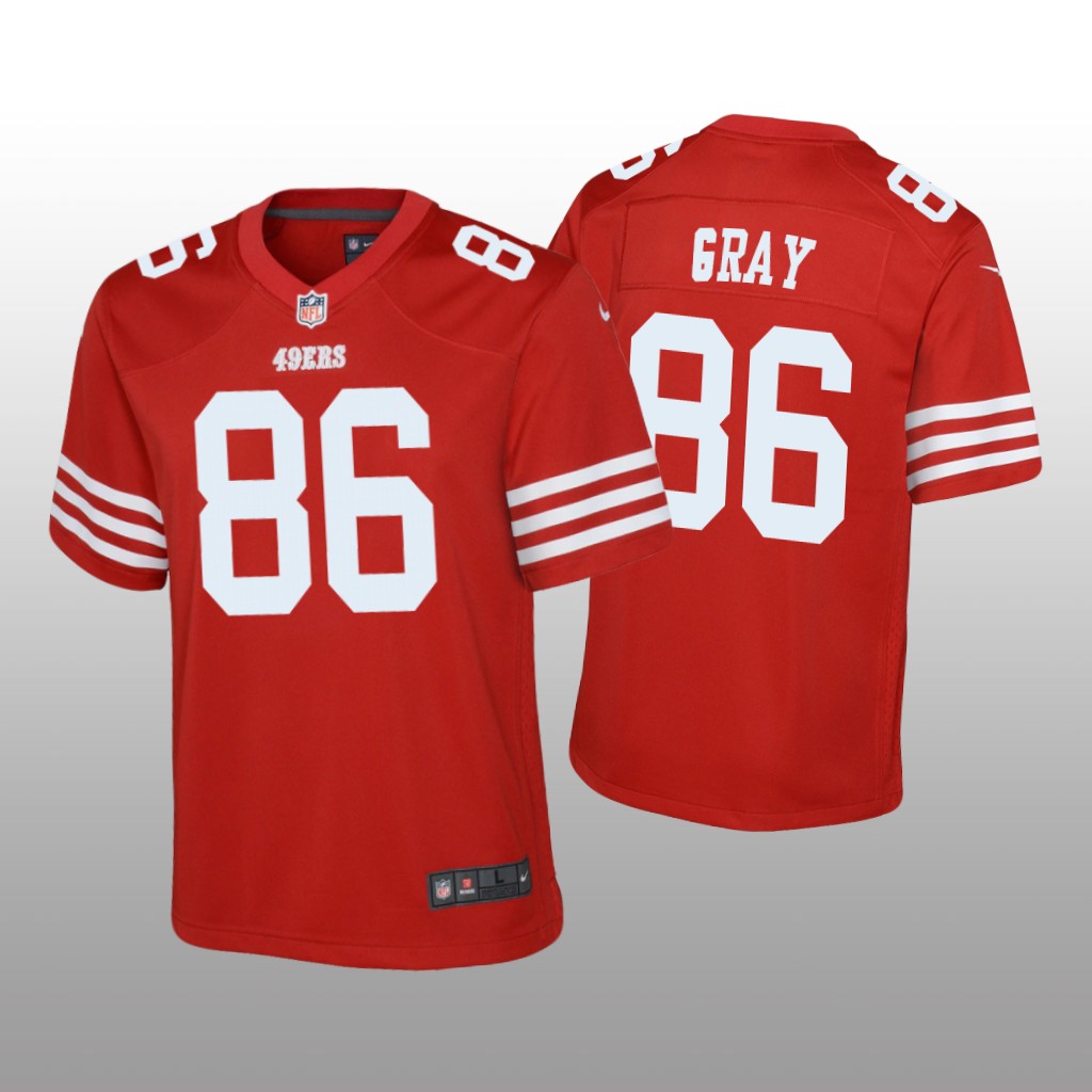 San Francisco 49ers Danny Gray Scarlet Jersey Game - Youth