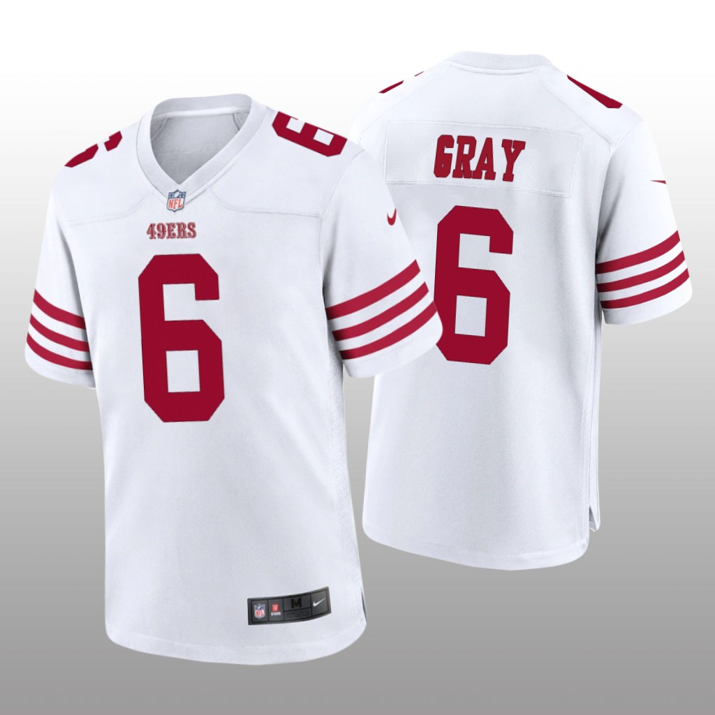 San Francisco 49ers Danny Gray White Jersey Game - Men's