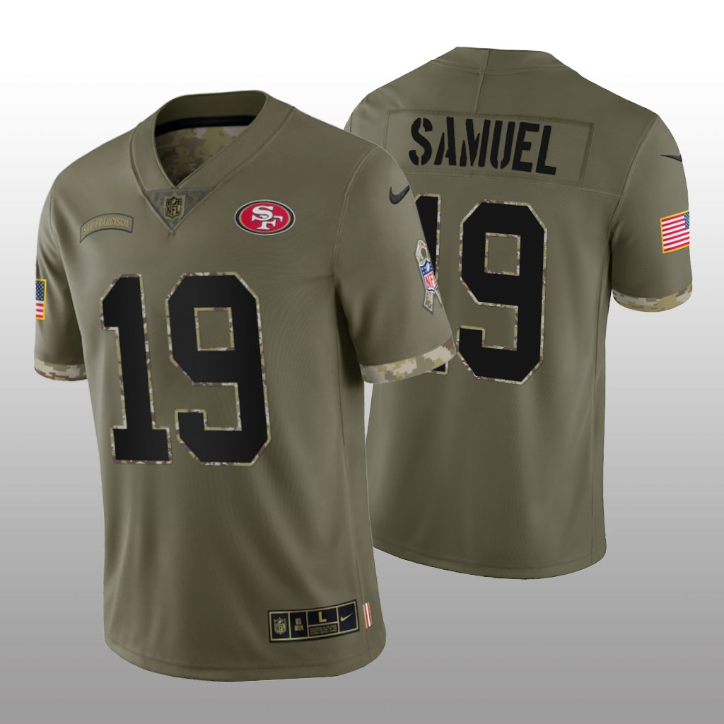 San Francisco 49ers Deebo Samuel Olive Limited Jersey 2022 Salute To Service - Men's