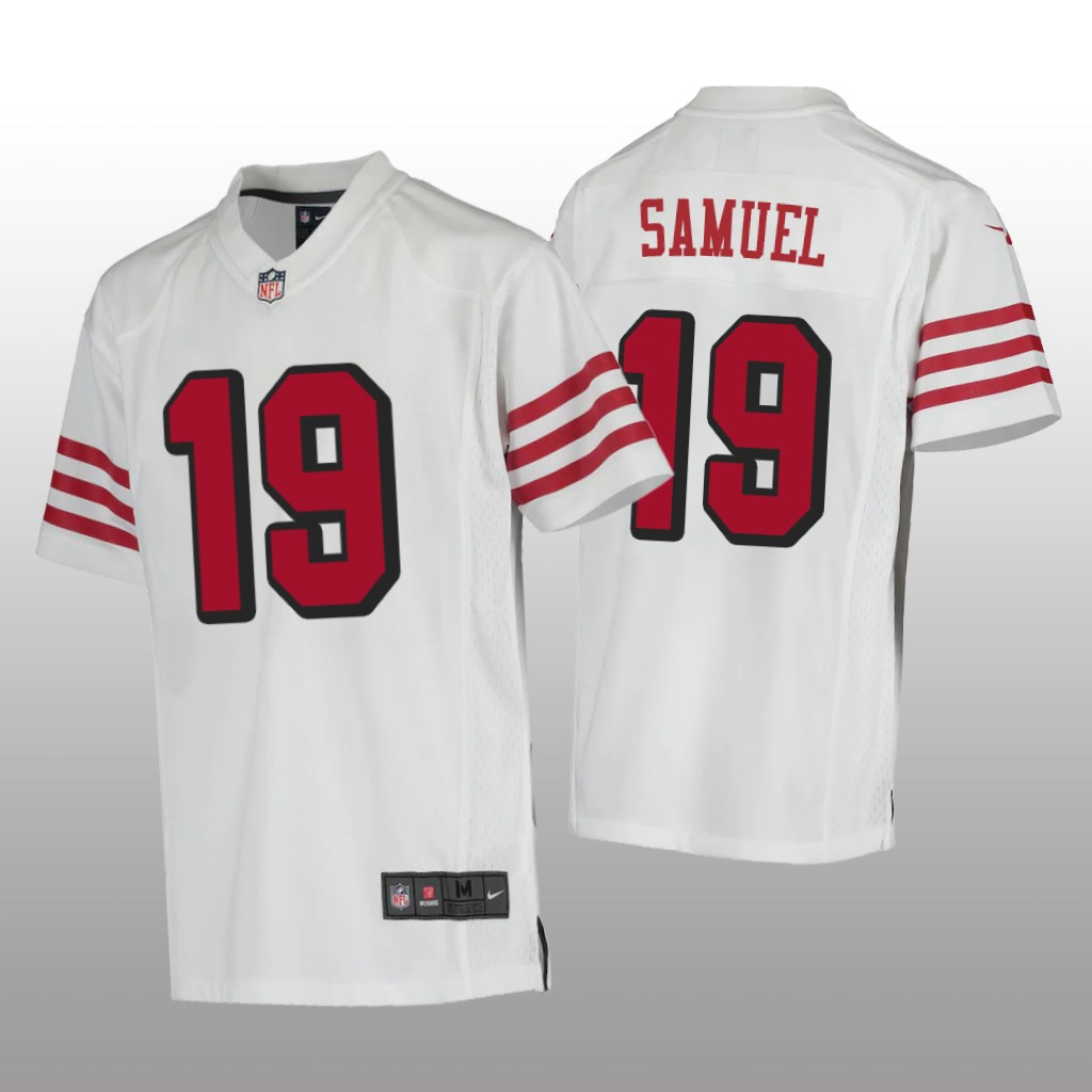 San Francisco 49ers Deebo Samuel White Jersey Color Rush Game - Youth