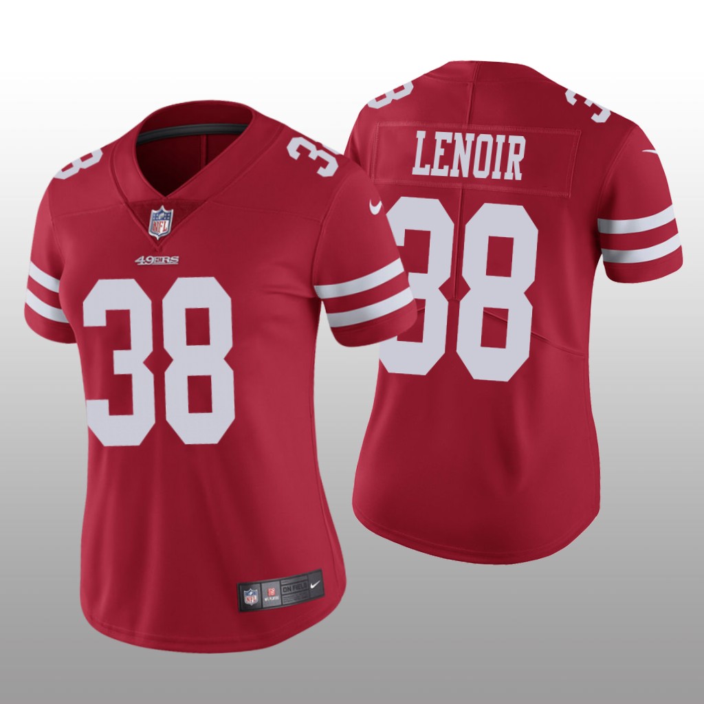 San Francisco 49ers Deommodore Lenoir Scarlet Jersey Vapor Limited - Women's