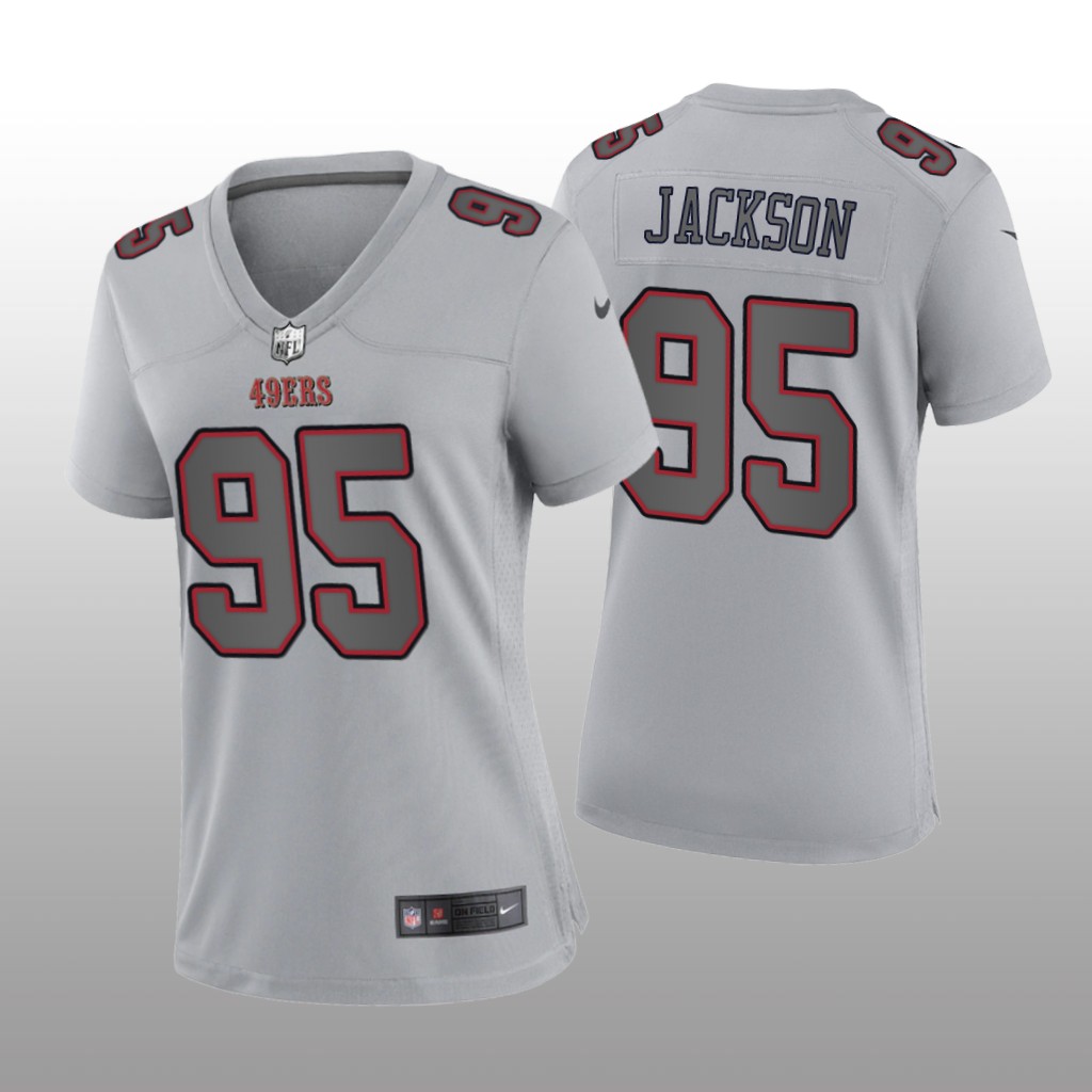 San Francisco 49ers Drake Jackson Gray Jersey Atmosphere Fashion Game - Women's