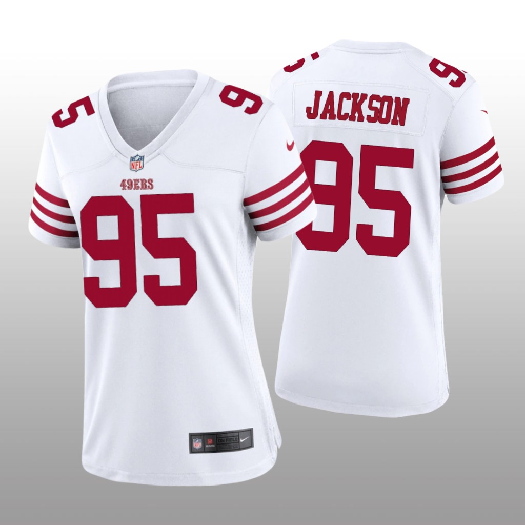 San Francisco 49ers Drake Jackson White Jersey Game - Women's