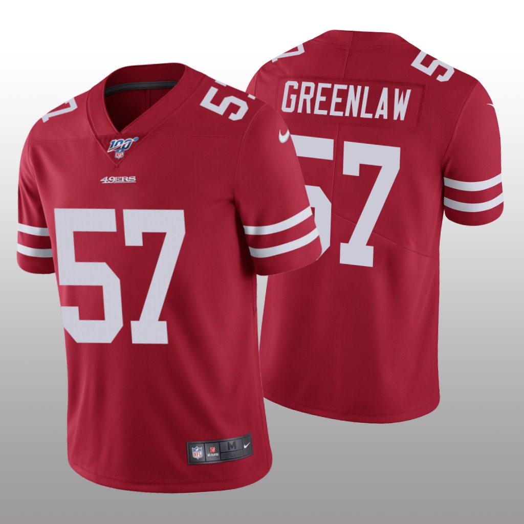 San Francisco 49ers Dre Greenlaw Scarlet Vapor Limited Jersey 100th Season - Men's