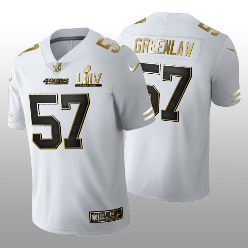 San Francisco 49ers Dre Greenlaw White Golden Edition Jersey Super Bowl LIV - Men's