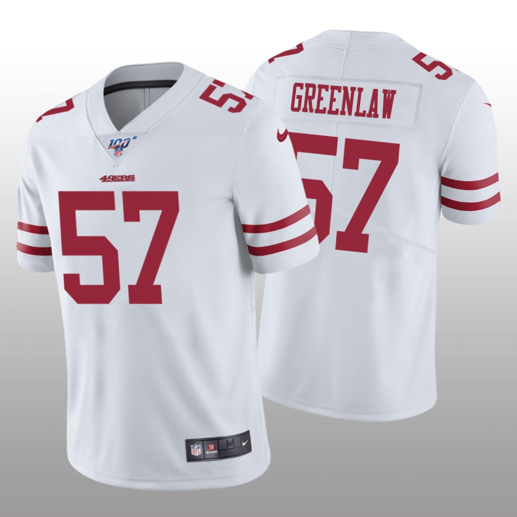 San Francisco 49ers Dre Greenlaw White Vapor Limited Jersey 100th Season - Men's