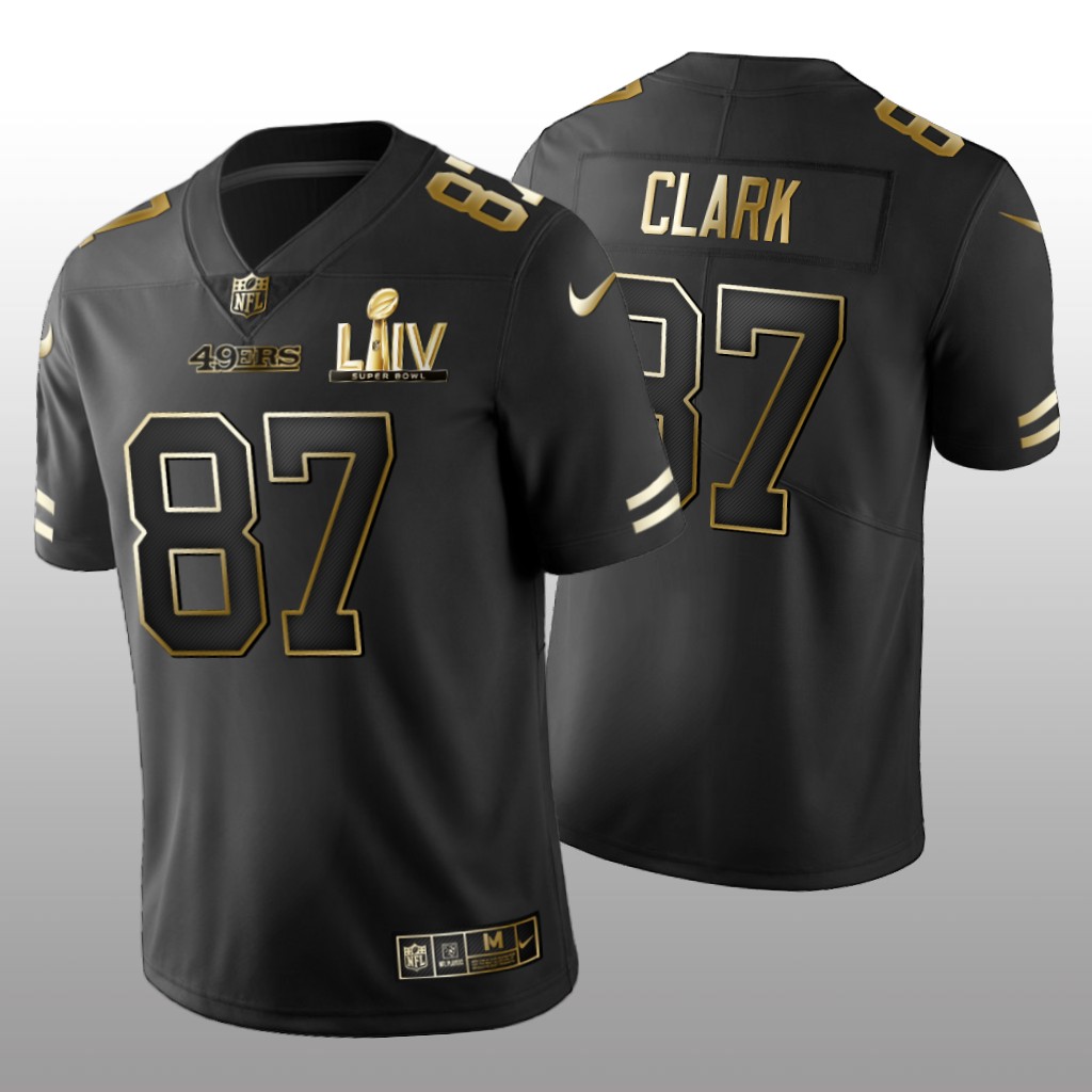 San Francisco 49ers Dwight Clark Black Golden Edition Jersey Super Bowl LIV - Men's