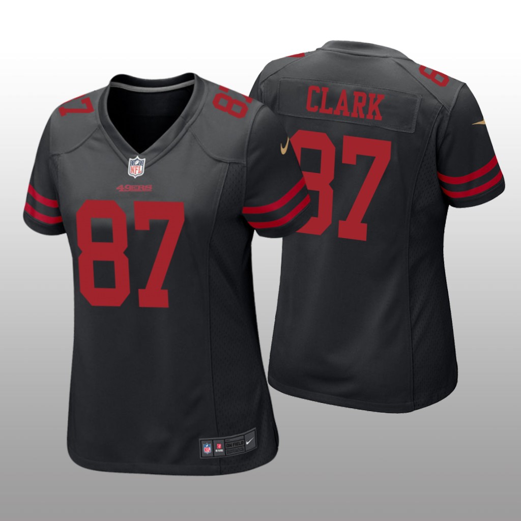 San Francisco 49ers Dwight Clark Black Jersey Game - Women's