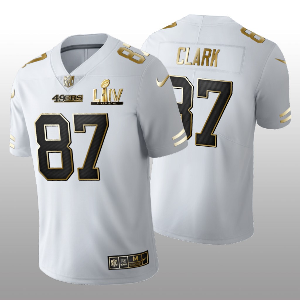 San Francisco 49ers Dwight Clark White Golden Edition Jersey Super Bowl LIV - Men's