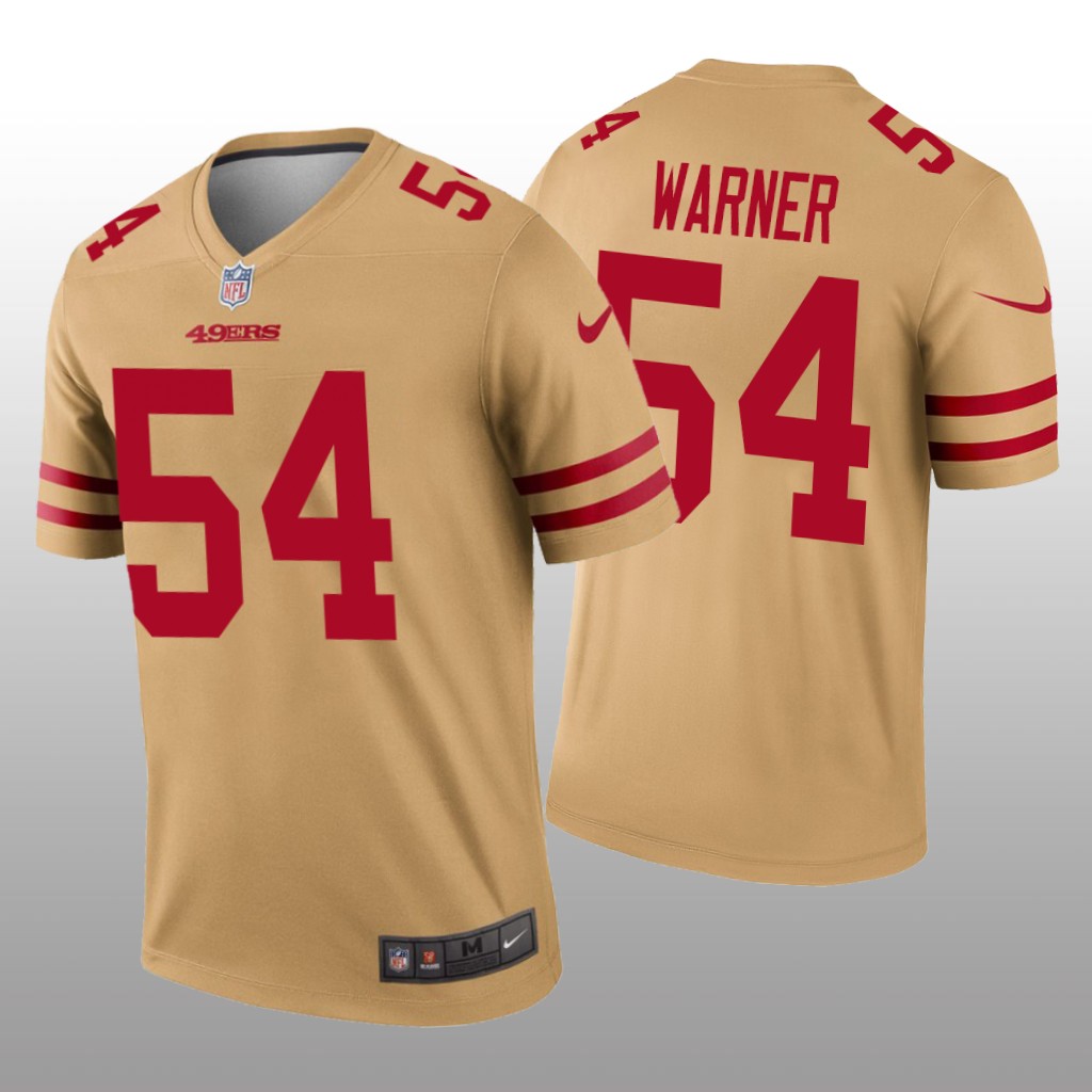 San Francisco 49ers Fred Warner Gold Jersey Inverted Legend - Men's