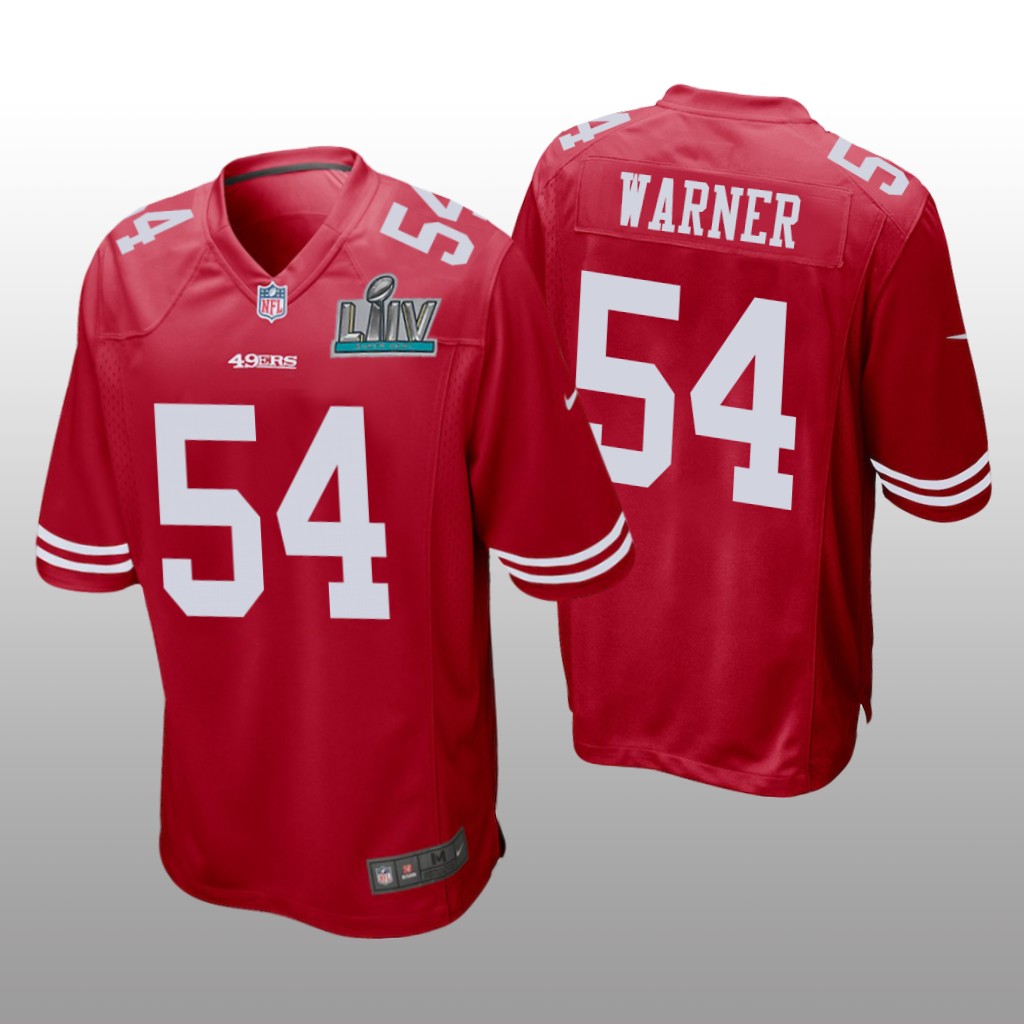 San Francisco 49ers Fred Warner Scarlet Game Jersey Super Bowl LIV - Men's