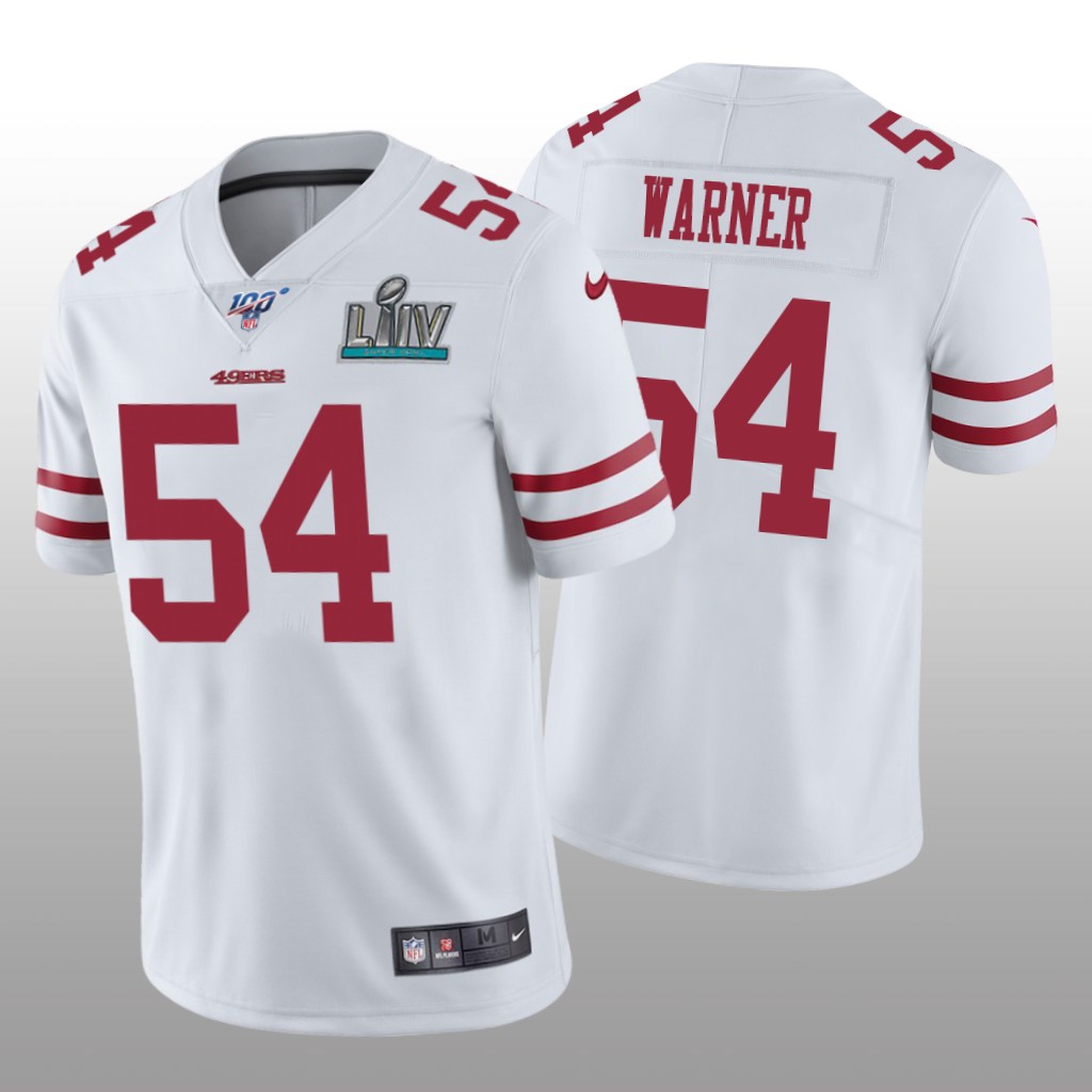 San Francisco 49ers Fred Warner White Vapor Limited Jersey Super Bowl LIV - Men's