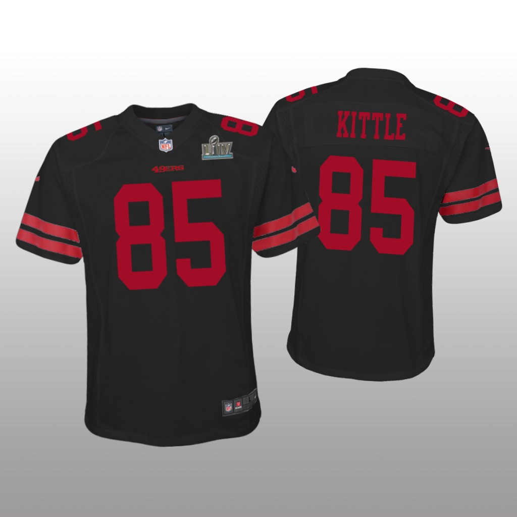 San Francisco 49ers George Kittle Black Game Jersey Super Bowl LIV - Youth