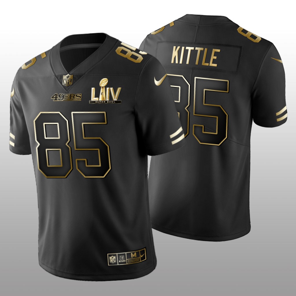 San Francisco 49ers George Kittle Black Golden Edition Jersey Super Bowl LIV - Men's